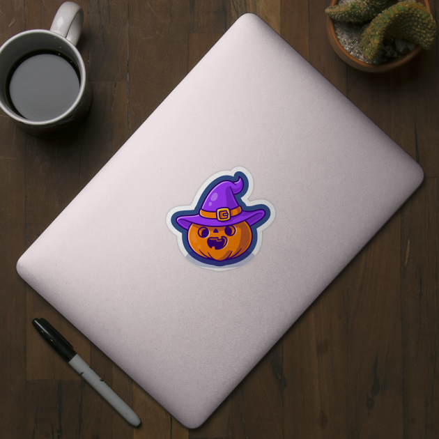 Cute Witch Pumpkin Halloween Cartoon by Catalyst Labs